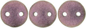 6MM Metallic Suede Pink CzechMates Lentil Beads