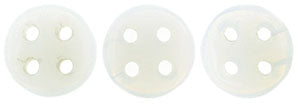 Opaque White CzechMates QuadraLentil Beads - 6mm