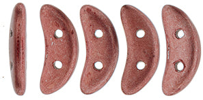 Saturated Metallic Grenadine CzechMates Crescent Beads - 10 x 3mm