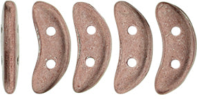 Saturated Metallic Butterum CzechMates Crescent Beads - 10 x 3mm