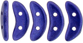 Saturated Metallic Super Violet CzechMates Crescent Beads - 10 x 3mm