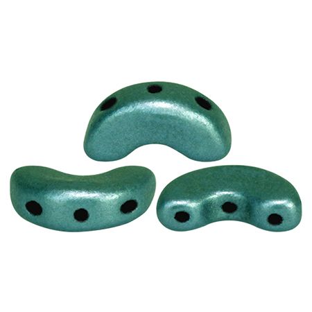 Metallic Matte Green Turquoise Arcos par Puca Beads