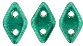 Saturated Metallic Arcadia CzechMates Diamond Beads - 6.5 x 4mm