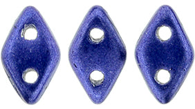 Saturated Metallic Super Violet CzechMates Diamond Beads - 6.5 x 4mm