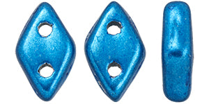 Saturated Metallic Nebulas Blue CzechMates Diamond Beads - 6.5 x 4mm