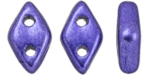 Saturated Metallic Ultra Violet CzechMates Diamond Beads - 6.5 x 4mm