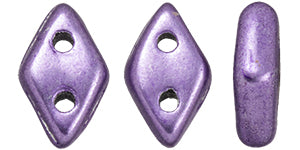 Saturated Metallic Crocus Petal CzechMates Diamond Beads - 6.5 x 4mm