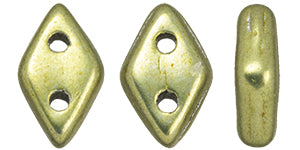 Saturated Metallic Limelight CzechMates Diamond Beads - 6.5 x 4mm