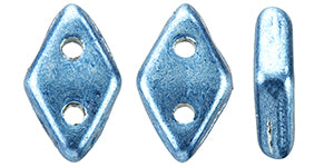 Saturated Metallic Bluestone CzechMates Diamond Beads - 6.5 x 4mm