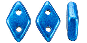 Saturated Metallic Galaxy Blue CzechMates Diamond Beads - 6.5 x 4mm