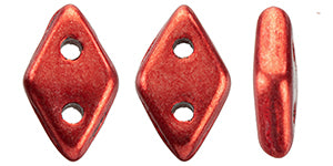 Saturated Metallic Cranberry CzechMates Diamond Beads - 6.5 x 4mm
