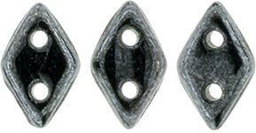 Hematite CzechMates Diamond Beads - 6.5 x 4mm