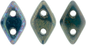 Oxidized Bronze CzechMates Diamond Beads - 6.5 x 4mm