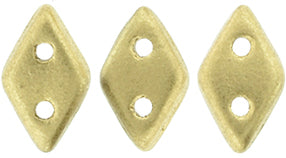 Matte Metallic Flax CzechMates Diamond Beads - 6.5 x 4mm