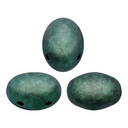 Matte Green Turquoise Samos par Puca Beads