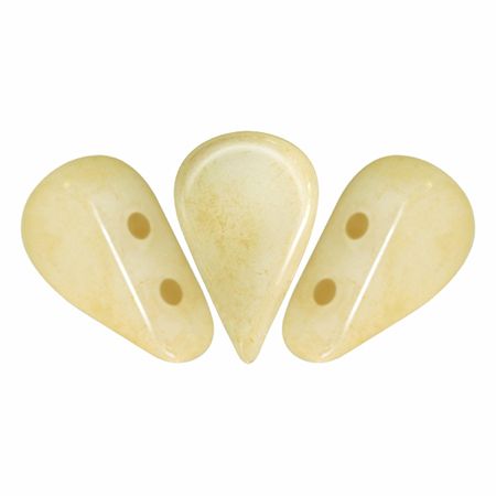 Opaque Ivory Ceramic Amos par Puca Beads