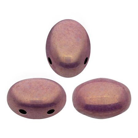 Violet/Gold Ceramic Samos par Puca Beads