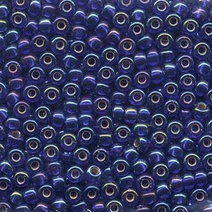 Silver-Lined Cobalt AB Miyuki Seed Beads 6/0