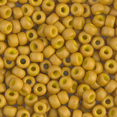 Matte Opaque Mustard Miyuki Seed Beads 6/0