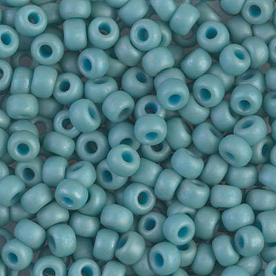 Metallic Matte Turquoise Miyuki Seed Beads 6/0