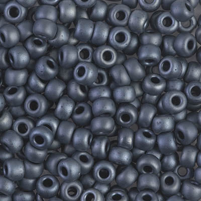 Metallic Matte Blue-Grey Miyuki Seed Beads 6/0