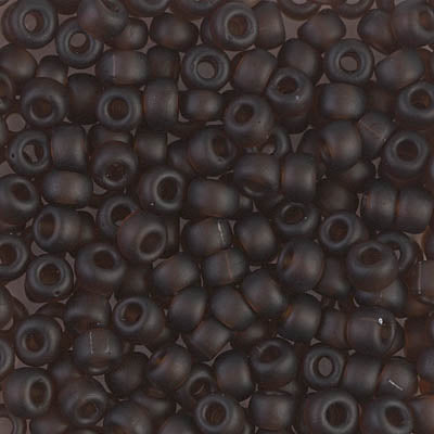 Matte Transparent Brown Miyuki Seed Beads 6/0