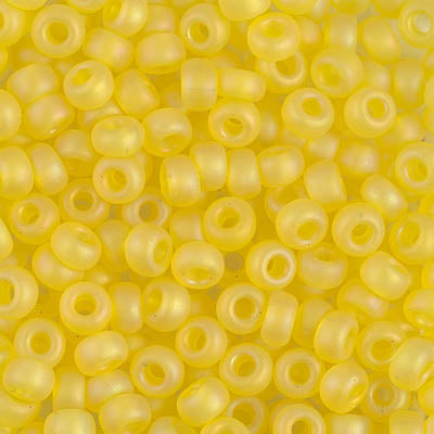 Matte Transparent Yellow AB Miyuki Seed Beads 6/0