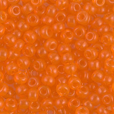 Transparent Orange Miyuki Seed Beads 6/0