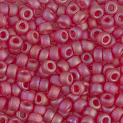 Matte Transparent Red AB Miyuki Seed Beads 6/0