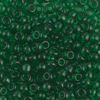 Transparent Green Miyuki Seed Beads 6/0