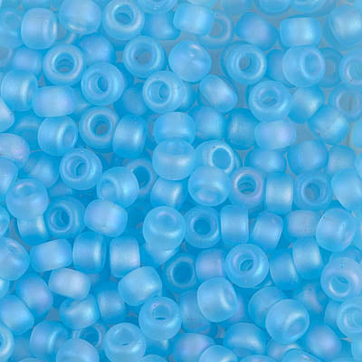 Matte Transparent Light Blue AB Miyuki Seed Beads 6/0