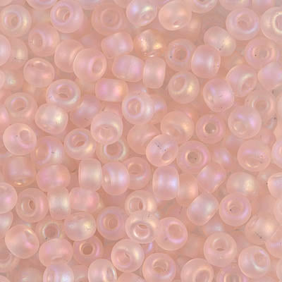 Matte Transparent Pale Pink AB Miyuki Seed Beads 6/0