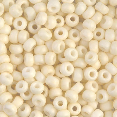 Matte Opaque Cream Miyuki Seed Beads 6/0