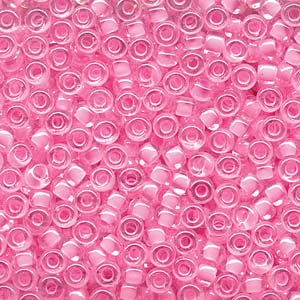 Pink Lined Crystal Miyuki Seed Beads 6/0