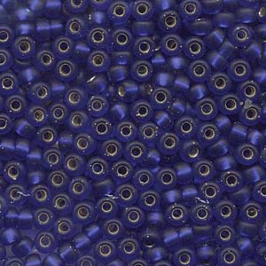 Matte Silver-Lined Cobalt Miyuki Seed Beads 6/0