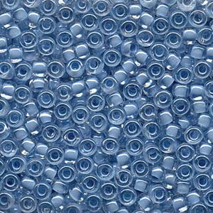 Sky Blue Lined Crystal Miyuki Seed Beads 6/0