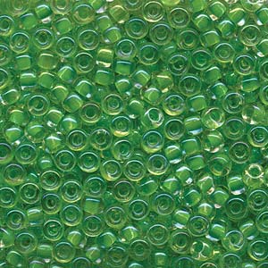 Light Green Lined Crystal Miyuki Seed Beads 6/0