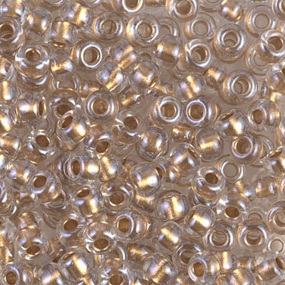 Metallic Gold Lined Crystal Miyuki Seed Beads 6/0