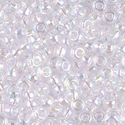 Transparent Pale Pink AB Miyuki Seed Beads 6/0