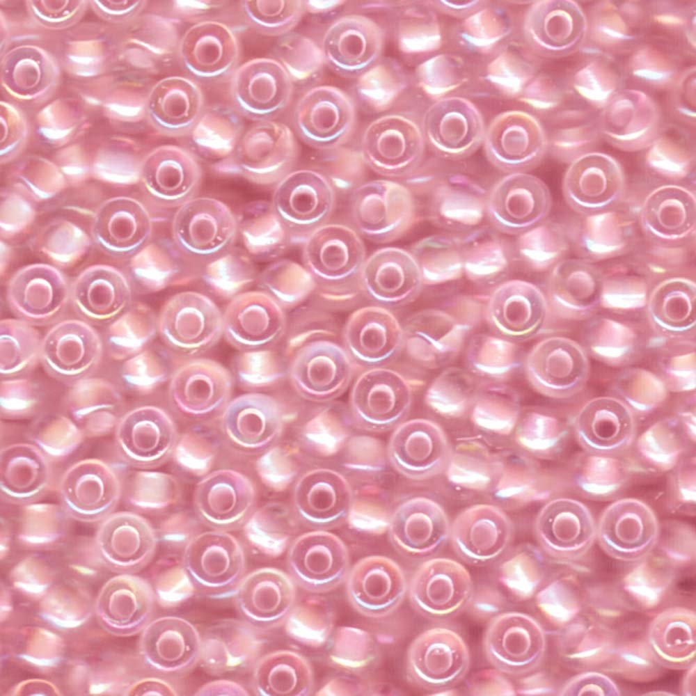Pink Lined Crystal AB Miyuki Seed Beads 6/0