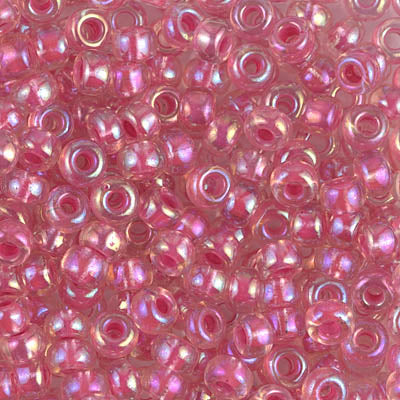 Hot Pink Lined Crystal AB Miyuki Seed Beads 6/0