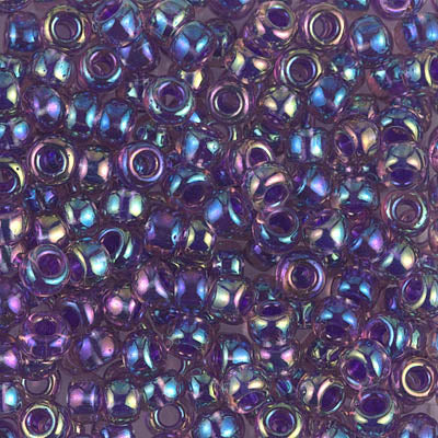 Purple Lined Amethyst AB Miyuki Seed Beads 6/0