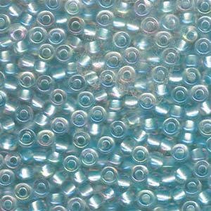 Pearlized Crystal AB Light Aqua Miyuki Seed Beads 6/0