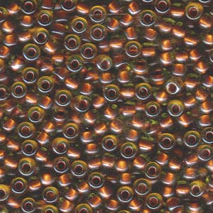 Pearlized Peridot/Copper Miyuki Seed Beads 6/0