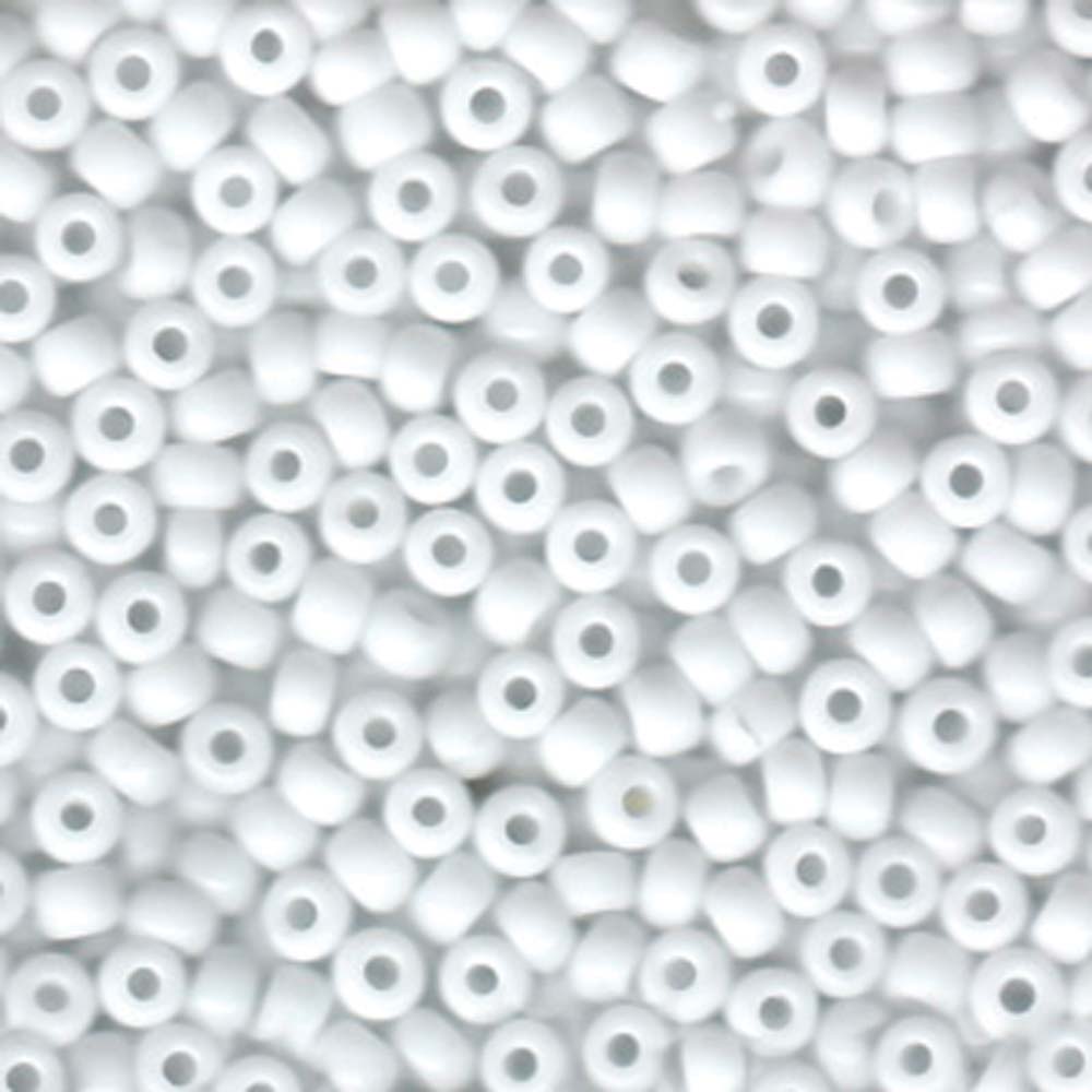 Opaque White Miyuki Seed Beads 6/0