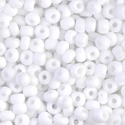 Matte Opaque White Miyuki Seed Beads 6/0