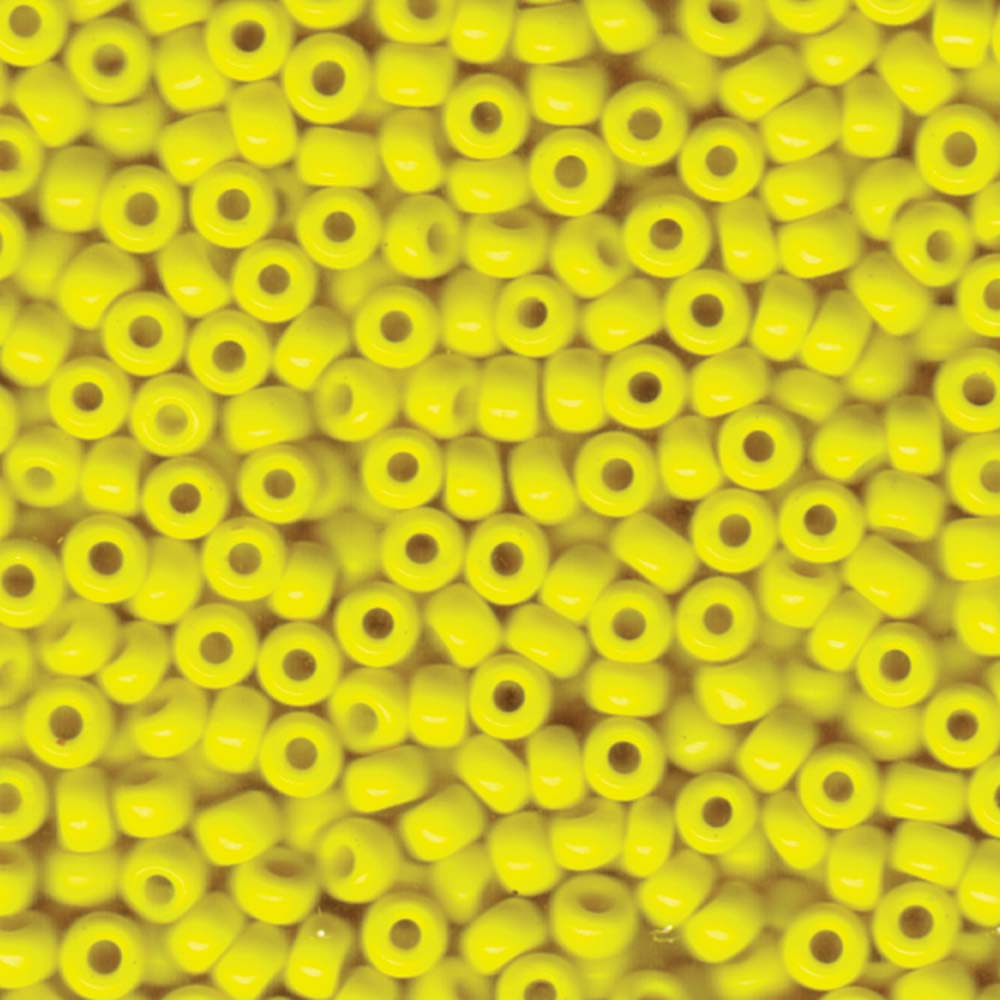 Opaque Yellow Miyuki Seed Beads 6/0