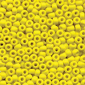 Matte Opaque Yellow Miyuki Seed Beads 6/0