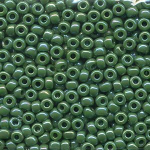 Opaque Green AB Miyuki Seed Beads 6/0