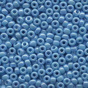 Matte Opaque Blue Turquoise AB Miyuki Seed Beads 6/0